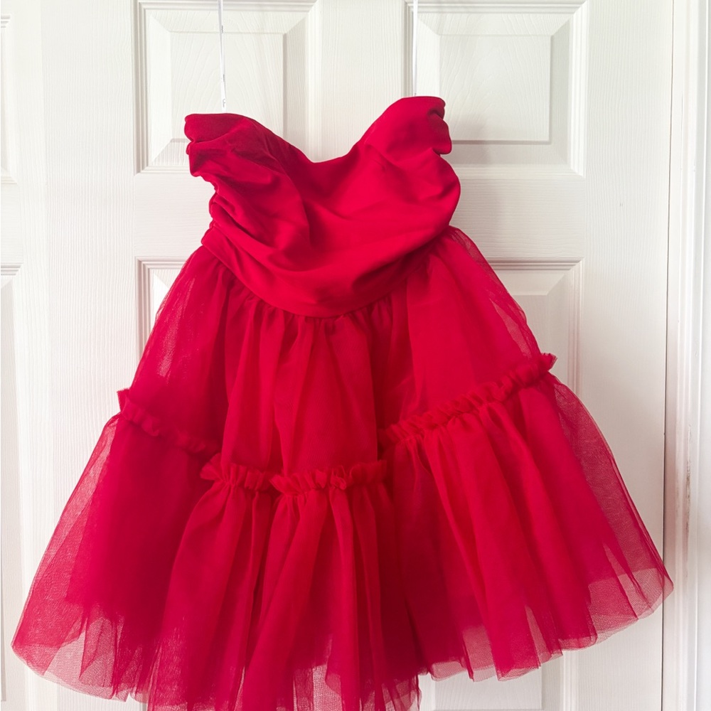 Lulu's Red Strapless Dress - Homecoming/Formal